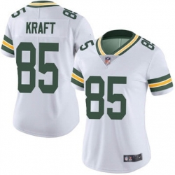 Women Green Bay Packers 85 Tucker Kraft White Vapor Untouchable Stitched Football Jersey