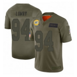 Womens Green Bay Packers 94 Dean Lowry Limited Camo 2019 Salute to Service Football Jersey