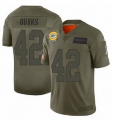 Youth Green Bay Packers 42 Oren Burks Limited Camo 2019 Salute to Service Football Jersey