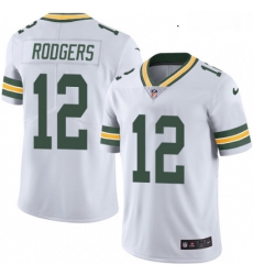 Youth Nike Green Bay Packers 12 Aaron Rodgers White Vapor Untouchable Limited Player NFL Jersey