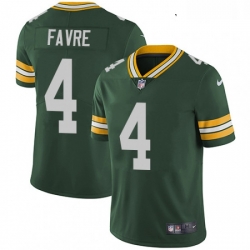 Youth Nike Green Bay Packers 4 Brett Favre Green Team Color Vapor Untouchable Limited Player NFL Jersey