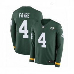 Youth Nike Green Bay Packers 4 Brett Favre Limited Green Therma Long Sleeve NFL Jersey