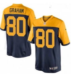 Youth Nike Green Bay Packers 80 Jimmy Graham Limited Navy Blue Alternate NFL Jersey