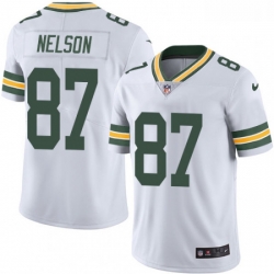 Youth Nike Green Bay Packers 87 Jordy Nelson Elite White NFL Jersey