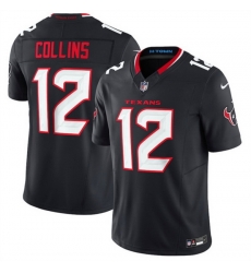 Men Houston Texans  12 Nico Collins Navy 2nd Alternate 2026 F U S E  Vapor Limited Stitched Football Jersey