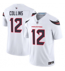 Men Houston Texans  12 Nico Collins White 2026 F U S E  Vapor Limited Stitched Football Jersey