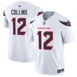 Men Houston Texans  12 Nico Collins White 2026 F U S E  Vapor Limited Stitched Football Jersey