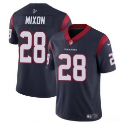 Men Houston Texans 28 Joe Mixon Navy Vapor Untouchable Stitched Football Jersey