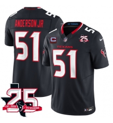 Men Houston Texans 51 Will Anderson Jr Navy 2nd Alternate 2026 With 25th Anniversary Patch And 4 Star C Patch F U S E Vapor Limited Stitched Football Jer Men Houston Texans 51 Will Anderson Jr Navy 2nd Alternate 2026 With 25th Anniversary Patch And 4 Star C Patch F U S E Vapor Limited Stitched Football Jer