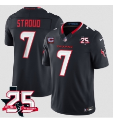 Men Houston Texans 7 C J Stroud Navy 2nd Alternate 2026 With 25th Anniversary Patch And 4 Star C Patch F U S E Vapor Limited Stitched Football Jersey Men Houston Texans 7 C J Stroud Navy 2nd Alternate 2026 With 25th Anniversary Patch And 4 Star C Patch F U S E Vapor Limited Stitched Football Jersey