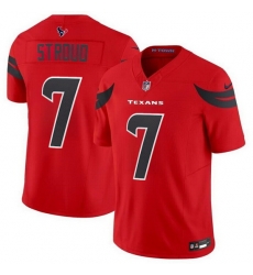 Men Houston Texans 7 C J  Stroud Red 2024 Alternate F U S E Vapor Stitched Jersey