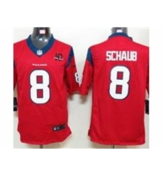 Nike Houston Texans 8 Matt Schaub red Limited W 10th Patch NFL Jersey