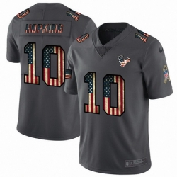 Nike Texans 10 DeAndre Hopkins 2019 Salute To Service USA Flag Fashion Limited Jersey