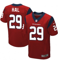 Nike Texans #29 Andre Hal Red Alternate Mens Stitched NFL Elite Jersey