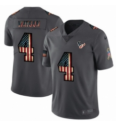 Nike Texans 4 Deshaun Watson 2019 Salute To Service USA Flag Fashion Limited Jersey