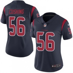 Nike Texans #56 Brian Cushing Navy Blue Womens Stitched NFL Limited Rush Jersey