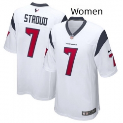 Women Houston Texans 7 C J  Stroud  Stitched Game Jersey