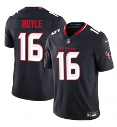 Youth Houston Texans 16 Tim Boyle Navy 2024 F U S E Vapor Untouchable Limited Stitched Football Jersey