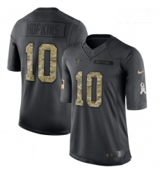 Youth Nike Houston Texans 10 DeAndre Hopkins Limited Black 2016 Salute to Service NFL Jersey