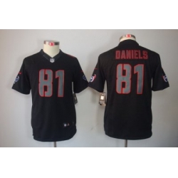 Youth Nike NFL Houston Texans #81 Owen Daniels Black Jerseys(Impact Limited)