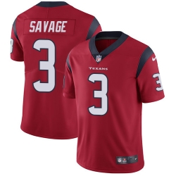 Youth Nike Texans #3 Tom Savage Red Alternate Stitched NFL Vapor Untouchable Limited Jersey