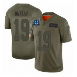 Men Indianapolis Colts 19 Johnny Unitas Limited Camo 2019 Salute to Service Football Jersey