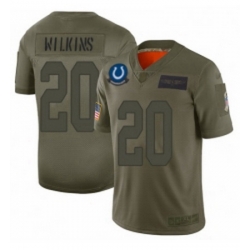 Men Indianapolis Colts 20 Jordan Wilkins Limited Camo 2019 Salute to Service Football Jersey