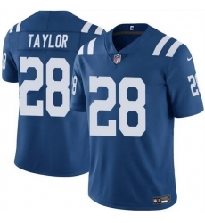 Men Indianapolis Colts 28 Jonathan Taylor Blue Vapor Limited Stitched Football Jersey