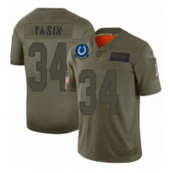 Men Indianapolis Colts 34 Rock Ya Sin Limited Camo 2019 Salute to Service Football Jersey