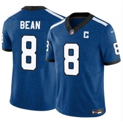 Men Indianapolis Colts 8 Jason Bean Blue 2024 F U S E  Throwback Vapor Limited Stitched Football Jersey