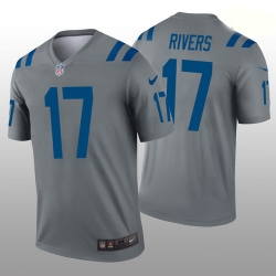 Men Nike Indianapolis Colts 17 Philip Rivers Nike Gray Inverted Legend Jersey