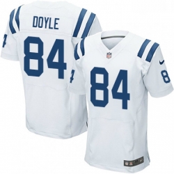 Men Nike Indianapolis Colts 84 Jack Doyle Elite White NFL Jersey