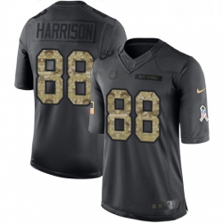 Men Nike Indianapolis Colts 88 Marvin Harrison Limited Black 2016 Salute to Service NFL Jersey