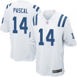 Men Zach Pascal Game Road Jersey 14 Football Indianapolis Colts White