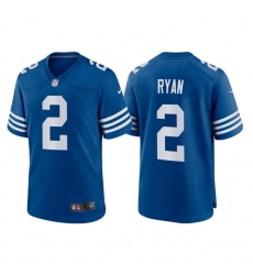 Men's Indianapolis Colts #2 Matt Ryan Blue Stitched Football Jersey