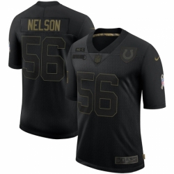 Men's Indianapolis Colts #56 Quenton Nelson Black Nike 2020 Salute To Service Limited Jersey