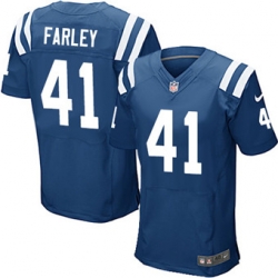 Nike Colts #41 Matthias Farley Royal Blue Team Color Mens Stitched NFL Elite Jersey