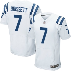 Nike Colts #7 Jacoby Brissett White Mens Stitched NFL Elite Jersey