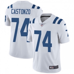 Nike Colts 74 Anthony Castonzo White Men Stitched NFL Vapor Untouchable Limited Jersey