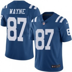 Nike Colts #87 Reggie Wayne Royal Blue Mens Stitched NFL Limited Rush Jersey