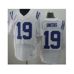 Nike Indianapolis Colts 19 Johnny Unitas White Elite NFL Jersey