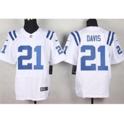 Nike Indianapolis Colts 21 Vontae Davis White Elite NFL Jersey