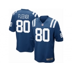 Nike Indianapolis Colts 80 Coby Fleener Blue Game NFL Jersey