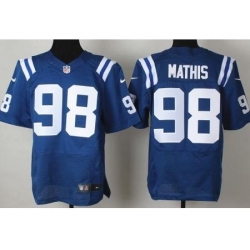 Nike Indianapolis Colts 98 Robert Mathis Blue Elite NFL Jersey