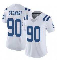 Women Indianapolis Colts Grover Stewart 90 White Vapor NFL Limited Jersey