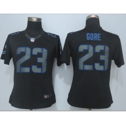 Womens Nike Indianapolis Colts 23 Gore Impact Limited Black Jerseys