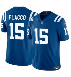 Youth Indianapolis Colts 15 Joe Flacco Blue 2024 F U S E Vapor Untouchable Limited Stitched Football Jersey