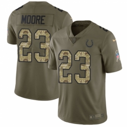 Youth Nike Indianapolis Colts #23 Kenny Moore Limited Olive Camo 2017 Salute to Service NFL Jersey