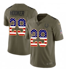 Youth Nike Indianapolis Colts 29 Malik Hooker Limited OliveUSA Flag 2017 Salute to Service NFL Jersey