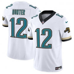 Men Jacksonville Jaguars  12 Travis Hunter White 2026 F U S E  Vapor Untouchable Limited Stitched Jersey